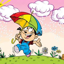 walk-under-umbrella-illustration-girl-walks-summer-rain-illustration-done-cartoon-style-separate-49023998